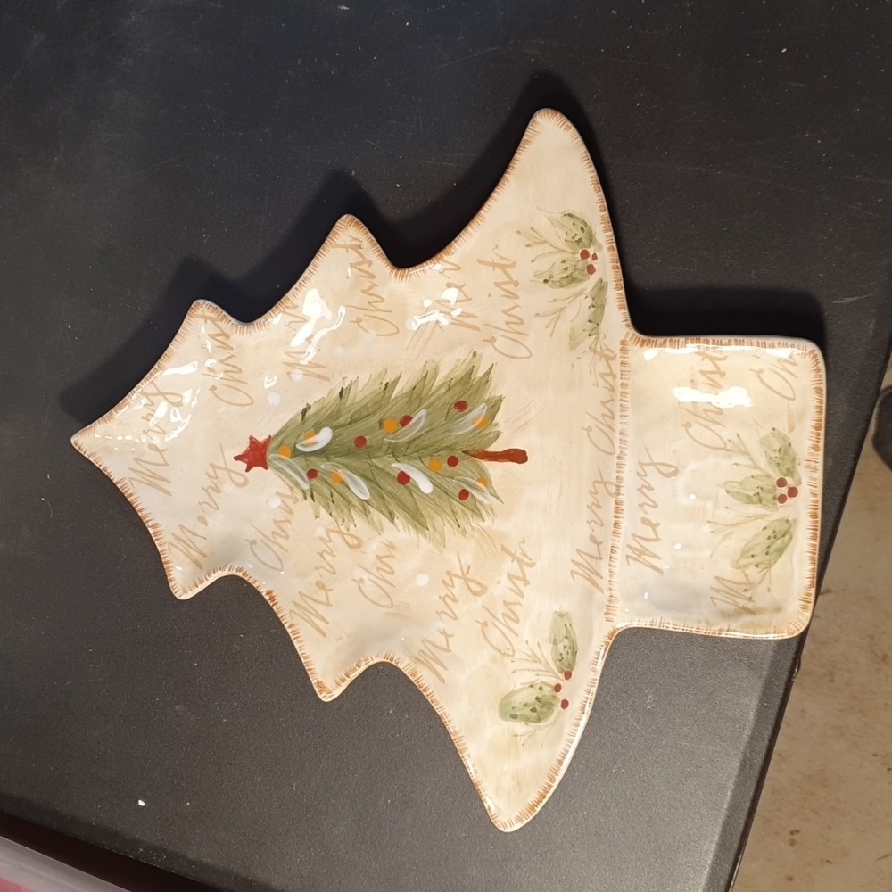 Christmas tree shaped serving dish
